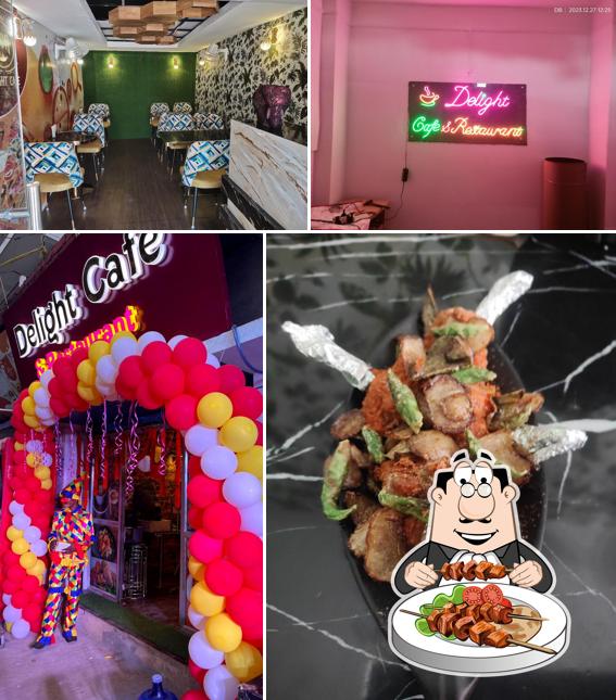 This is the image depicting food and interior at Delight cafe & restaurant