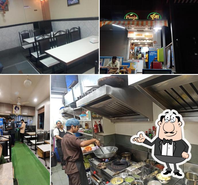 The interior of Pooja Snacks