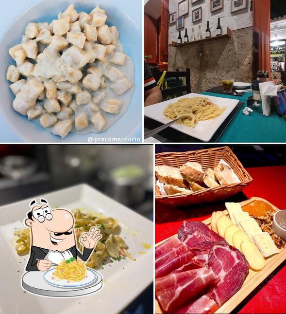 Espaguete carbonara em Vittorio Trattoria