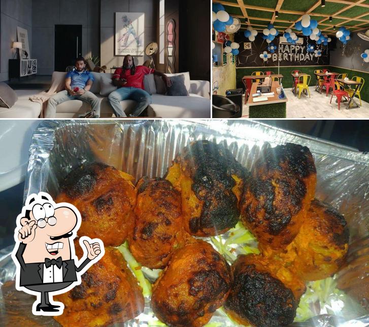 This is the picture depicting interior and food at Majestic Momos
