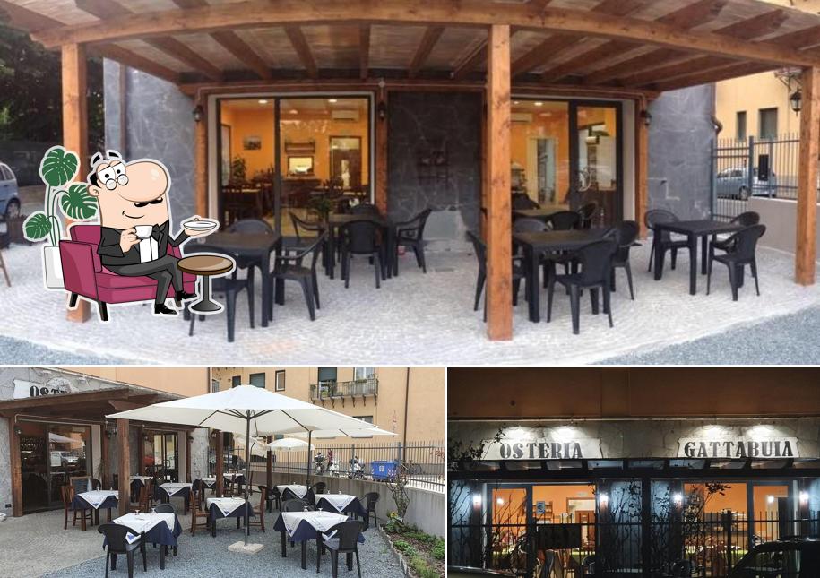 Gli interni di Osteria Gattabuia