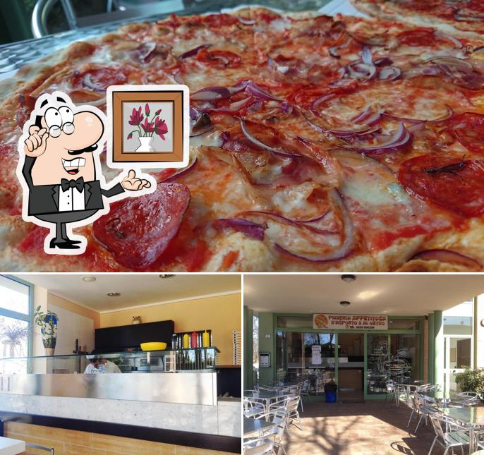 Dai un’occhiata alla immagine che raffigura la interni e pizza di Pizzeria Appetitosa