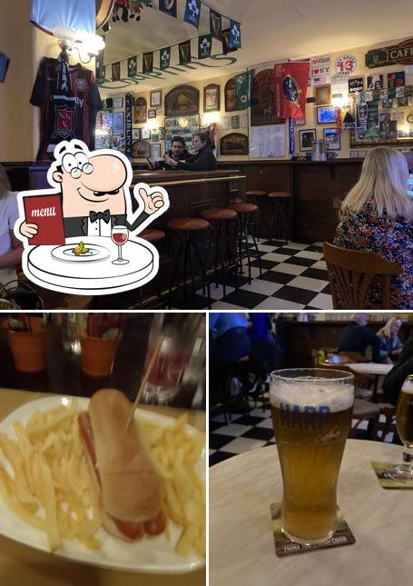 La immagine della cibo e interni di Irish Pub