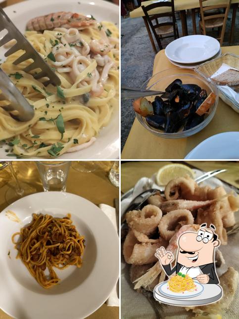 Spaghetti alla carbonara al La Cantina di Sant'Agustino