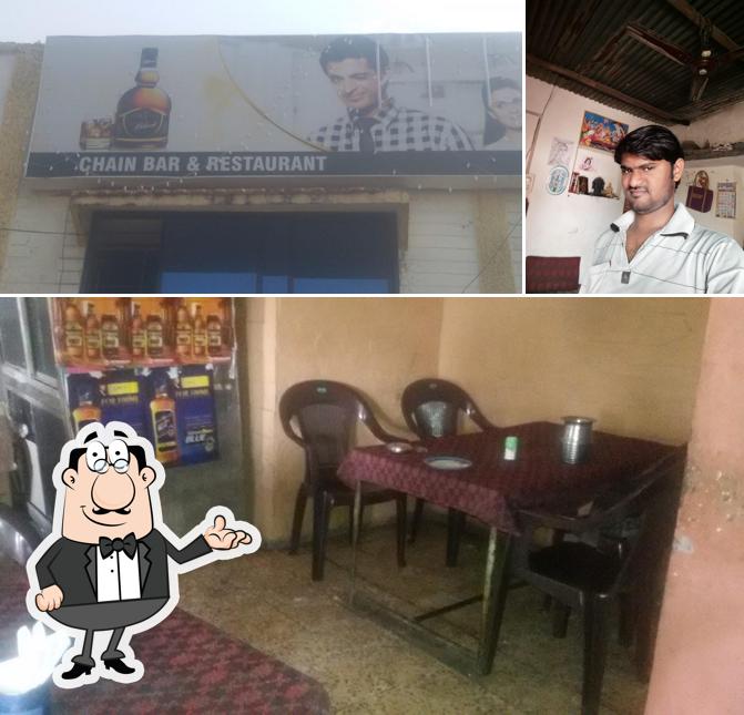This is the image depicting interior and beverage at Chain Bar Restaurant