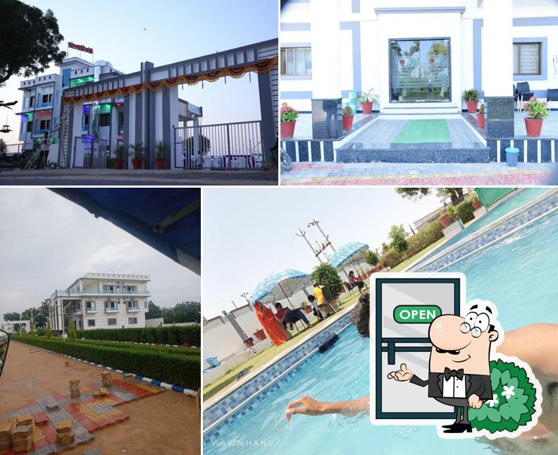 You can get some fresh air outside Sangam Resort & swimming pool