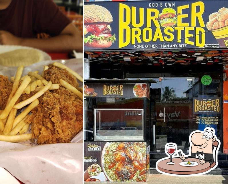 Food at God's Own Burger Broasted