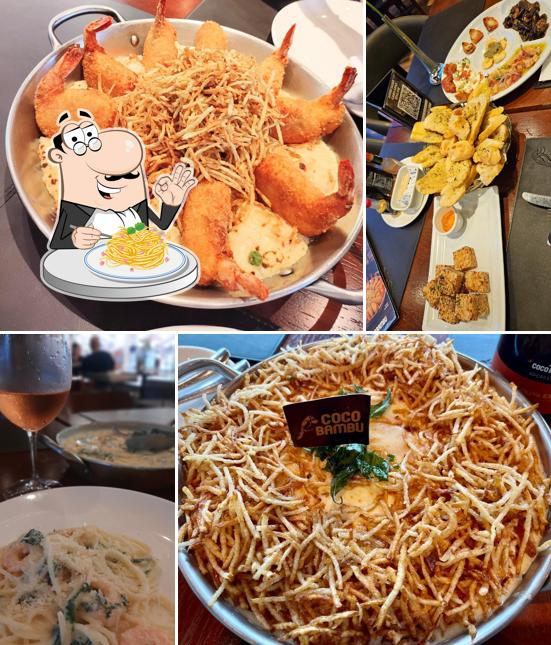 Espaguete carbonara em Coco Bambu