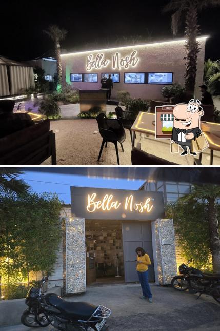 The exterior of Bella Nosh Cafe & Lounge