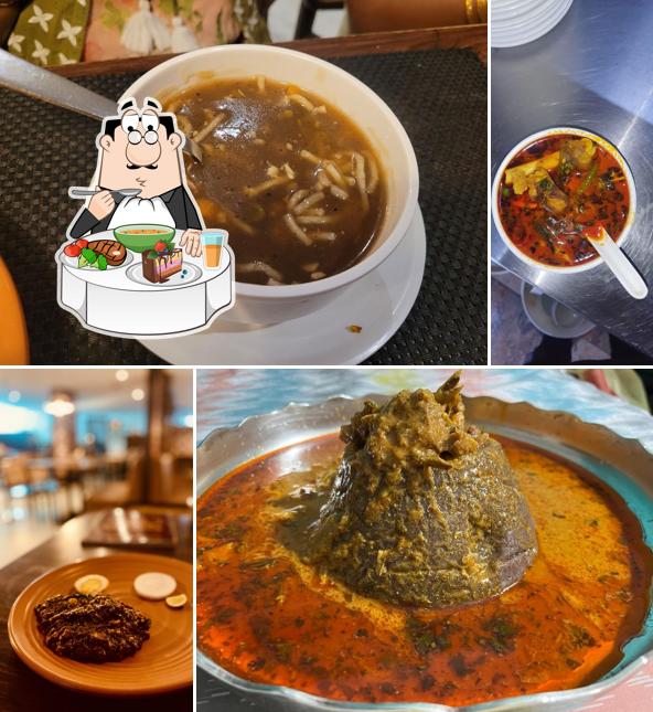 Hot and sour soup at Kritunga The Palegar's Cusine