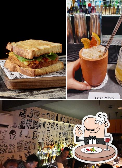 Esta é a ilustração mostrando comida e interior no Rabodigalo