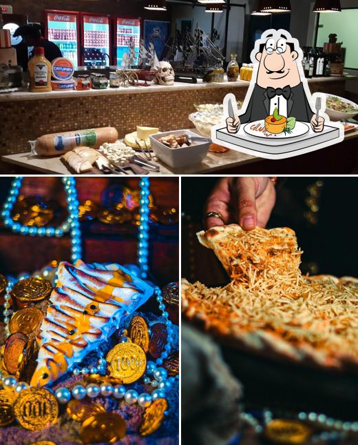 Comida em Pizzaria Capitão Gancho