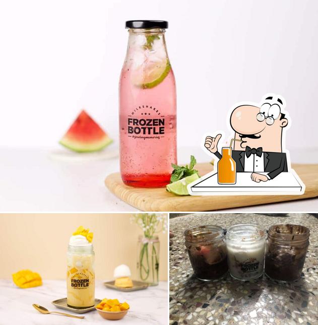 Enjoy a beverage at Frozen Bottle - Milkshakes, Desserts And Ice Cream