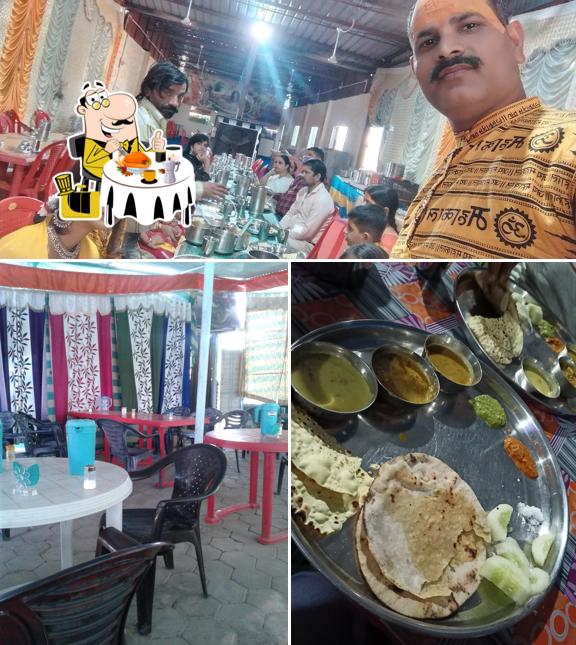 The restaurant's food and dining table