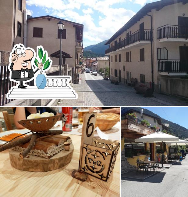 Puoi goderti l'aria fresca da seduto all'esterno di Taja e Gusta