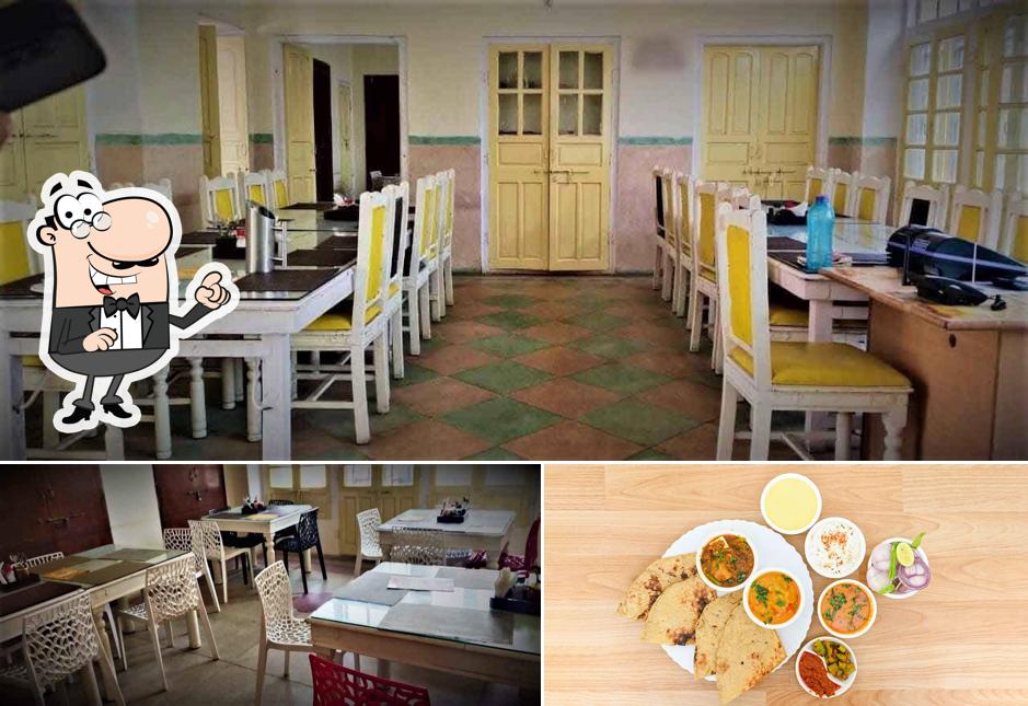 The photo of interior and food at Mahaveer Rabri Bhandar