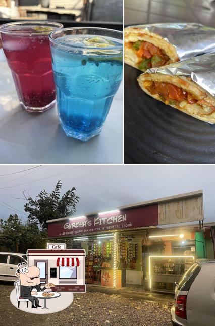 Take a look at the image depicting exterior and food at Gurkha’s kitchen
