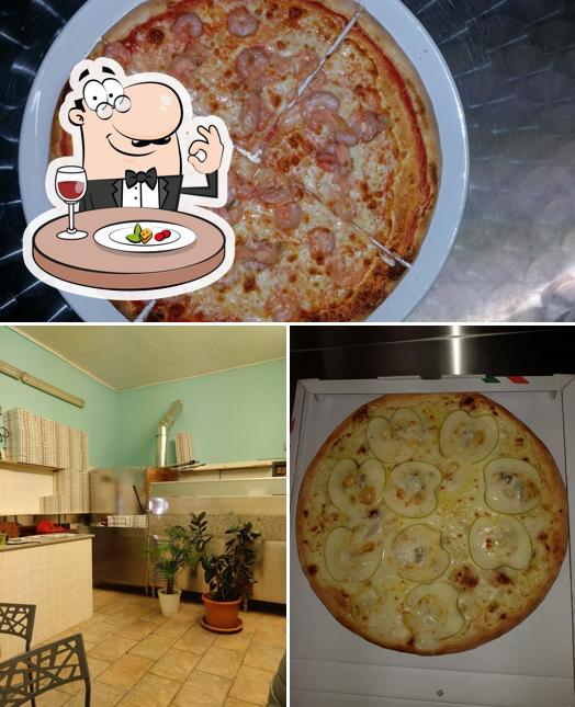 Pizzeria Al Solito Posto 2 si caratterizza per la cibo e interni