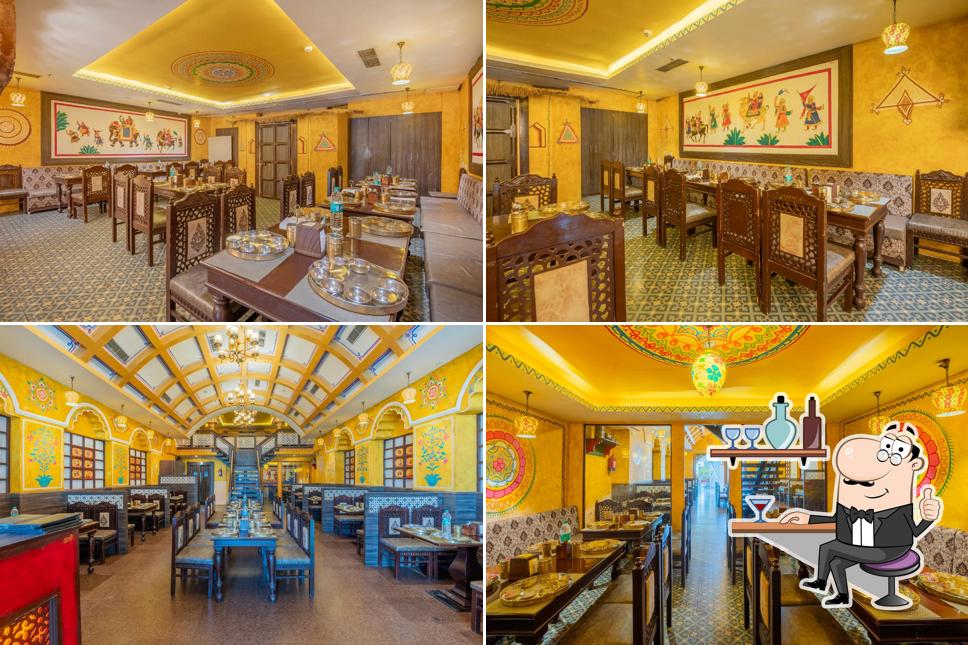 Check out how Ghoomar Traditional Thali Restaurants - Southpoint Mall looks inside