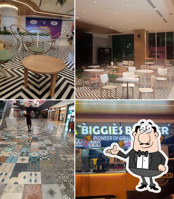 The interior of Biggies Burger: Aero Hub