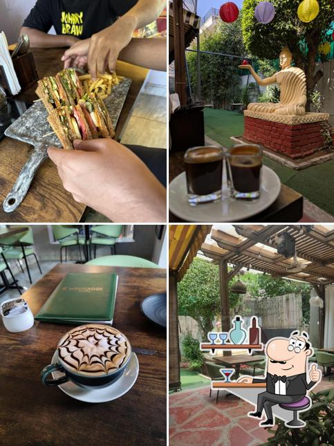 Take a seat at one of the tables at Woodrose Caffe