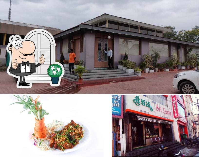 The restaurant's exterior and food