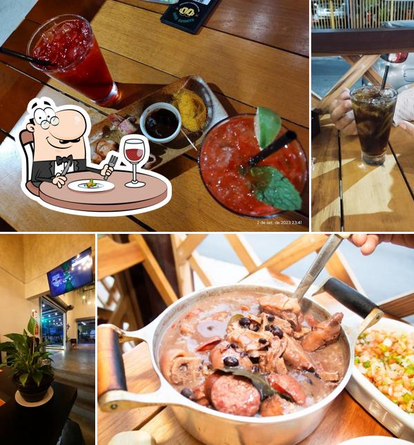 Comida em Bamboo Beer