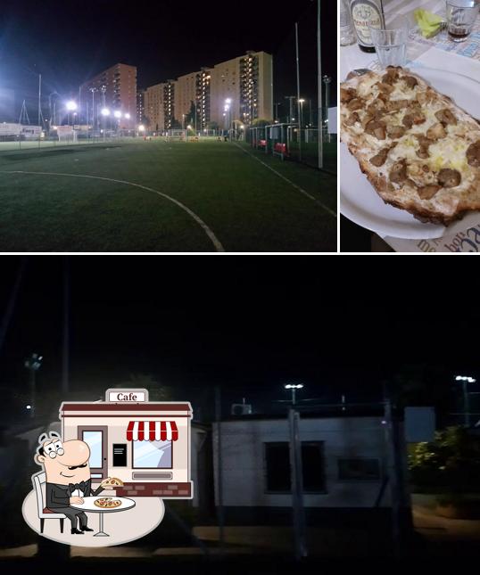 Tra le diverse cose da Cisco Collatino Ristorante "offside" si possono trovare la esterno e cibo
