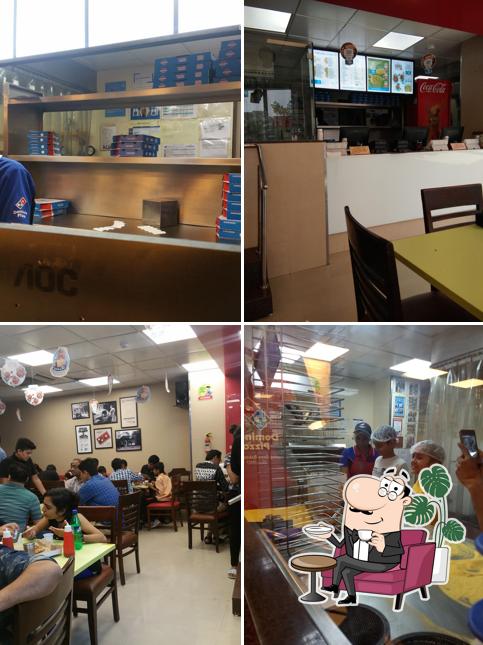 The interior of Domino's Pizza Nana Varachha, Surat