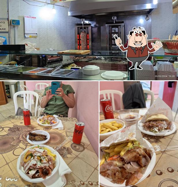La cibo e interni del ristorante