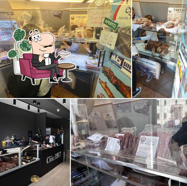 Gli interni di Porchetta Cioli