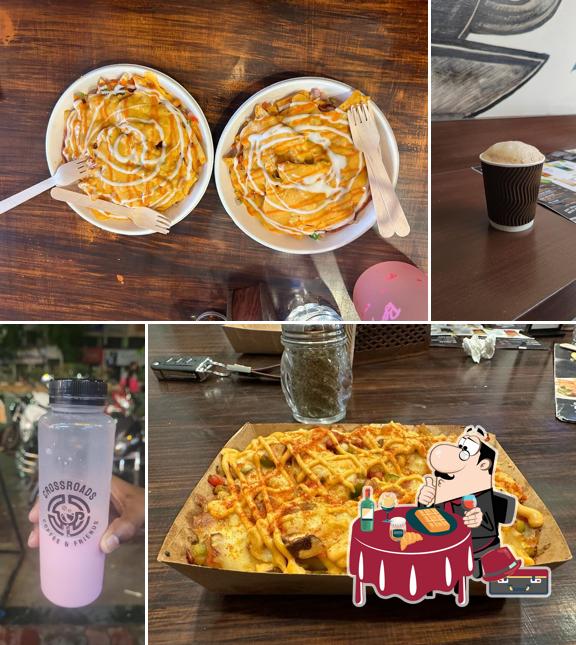 Waffles at Crossroads Cafe