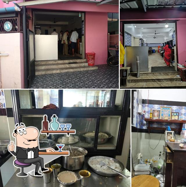 This is the image depicting interior and exterior at Mani's Cafe