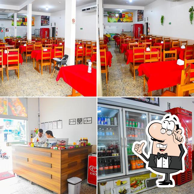 O interior do Churrascaria e Pizzaria Chão Goiano