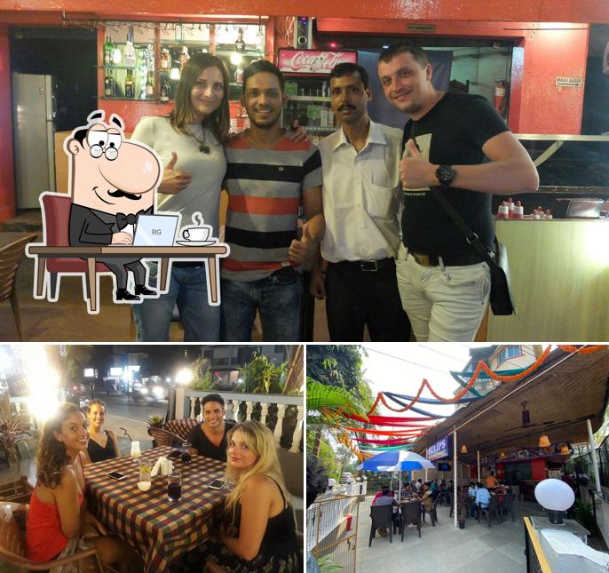 Tulips Bar and Restaurant is distinguished by interior and dining table