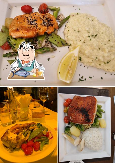 Salmão grelhado em Botequim Mercatto