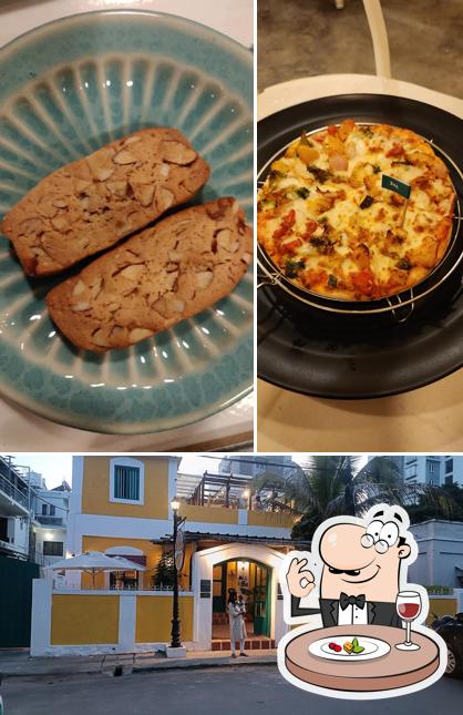 The image of food and exterior at Café All Rise