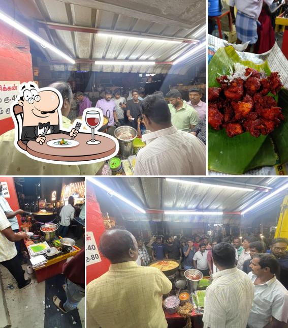 Food at Panneer Saravana Chilli Chicken Center