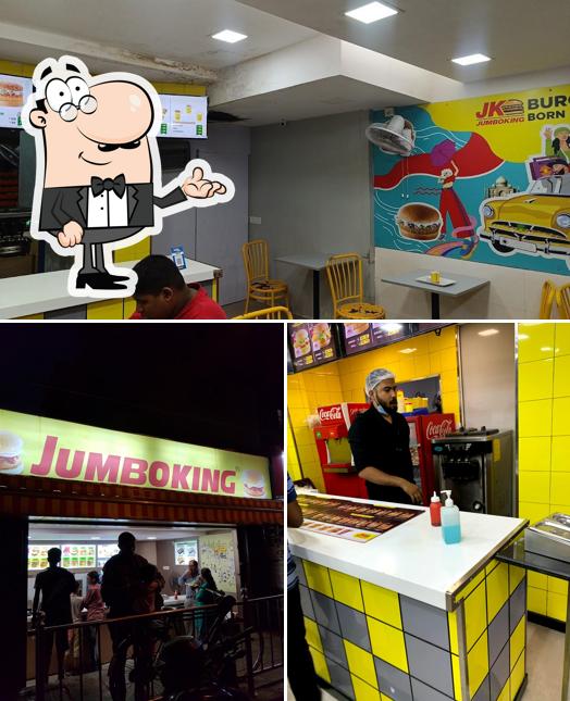 Take a seat at one of the tables at Jumboking