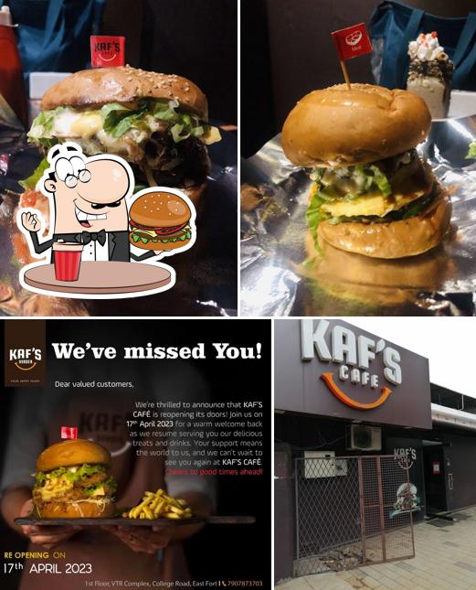 Hamburger at KAF'S CAFE