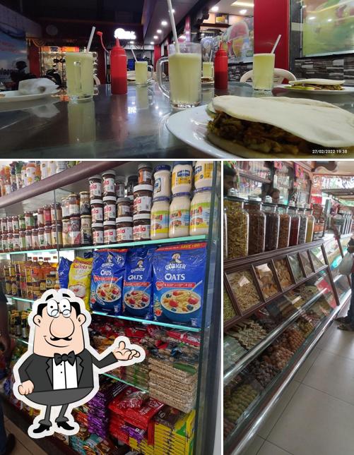 The image of interior and food at Famous Bakery