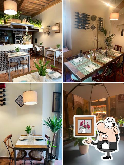 Gli interni di Baccanale Wine Bar & Bistrot