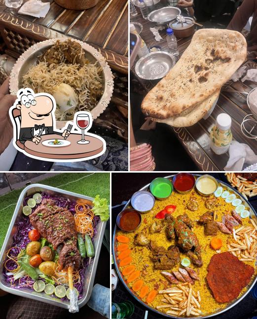 Food at Mann-O-Salwa dining experience