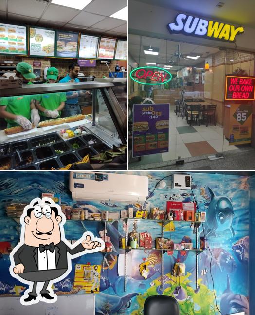 Take a seat at one of the tables at Subway Mittal Mall