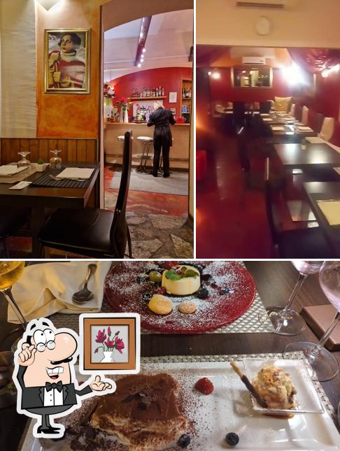 Tra le varie cose da ristorante si possono trovare la interni e cibo