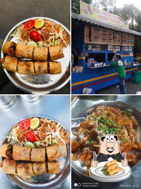 Spring rolls at Ase China rohini sec9 delhi