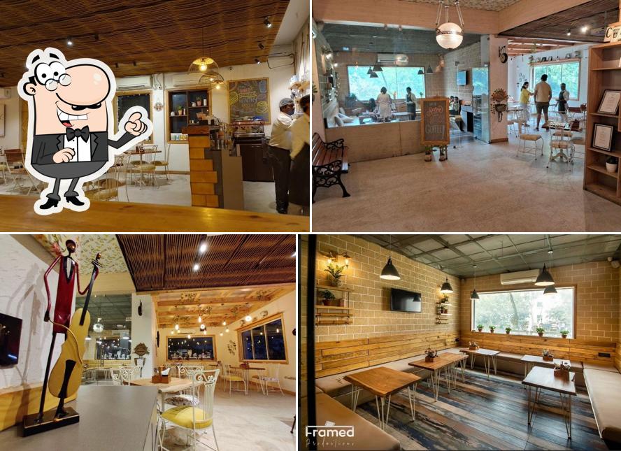 Take a seat at one of the tables at La Macario Cafe