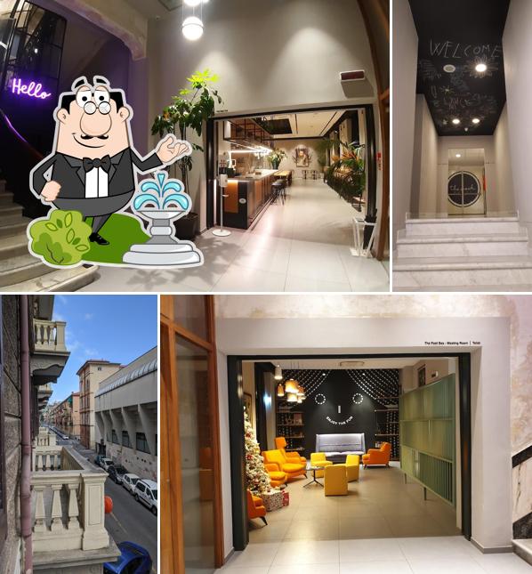Puoi goderti l'aria fresca da seduto all'esterno di The Poet Hotel