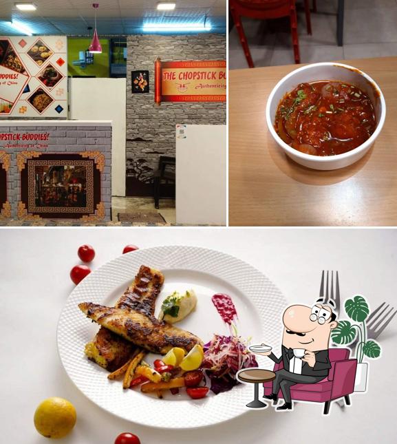 The photo of interior and food at The Chopstick Buddies!