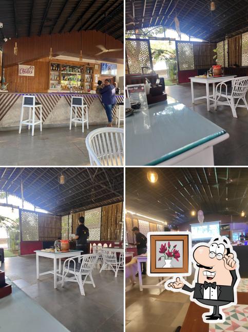 The interior of Charlie's Restaurant and Bar Restaurant in Vagator